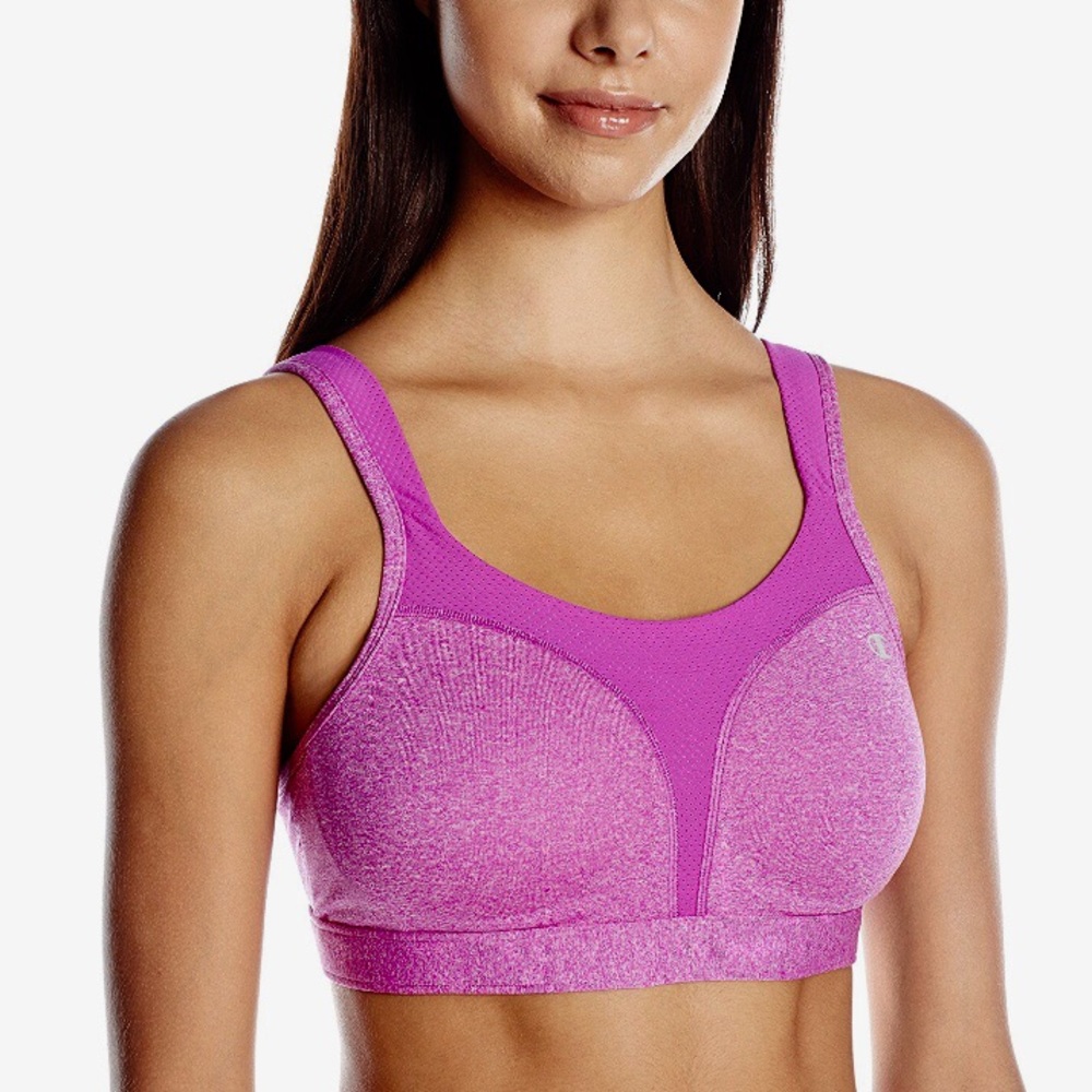 5 NEW Sports Bras Size 2X / 38 DD Heather Magenta